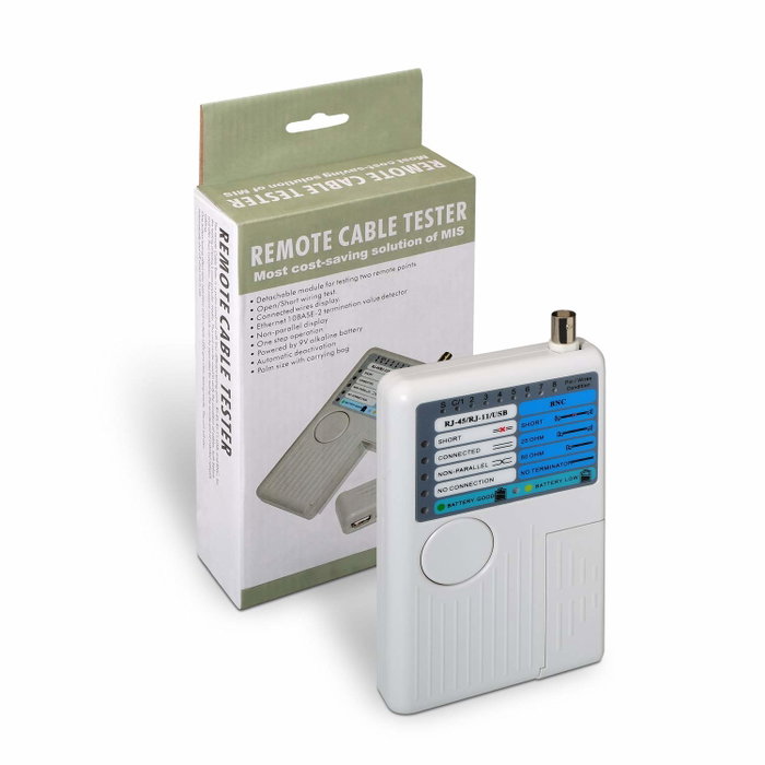 Aisens Testeador para Cable RJ11/RJ12/RJ45, USB y Coaxial